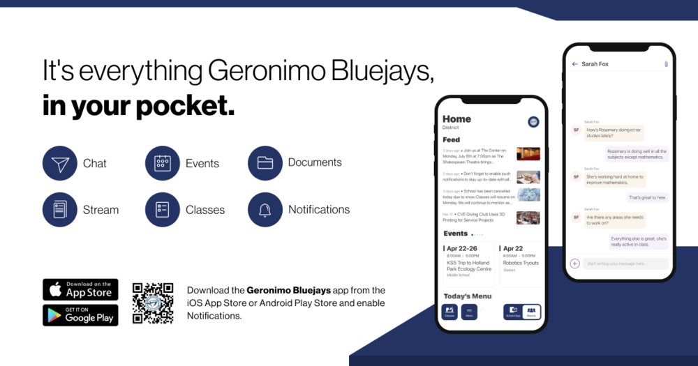 It's everything Geronimo Bluejays, in your pocket